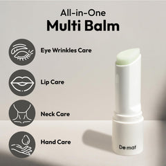 De:maf Glow Jojoba Oil Multi Balm applied on hand for targeted dry-skin care.