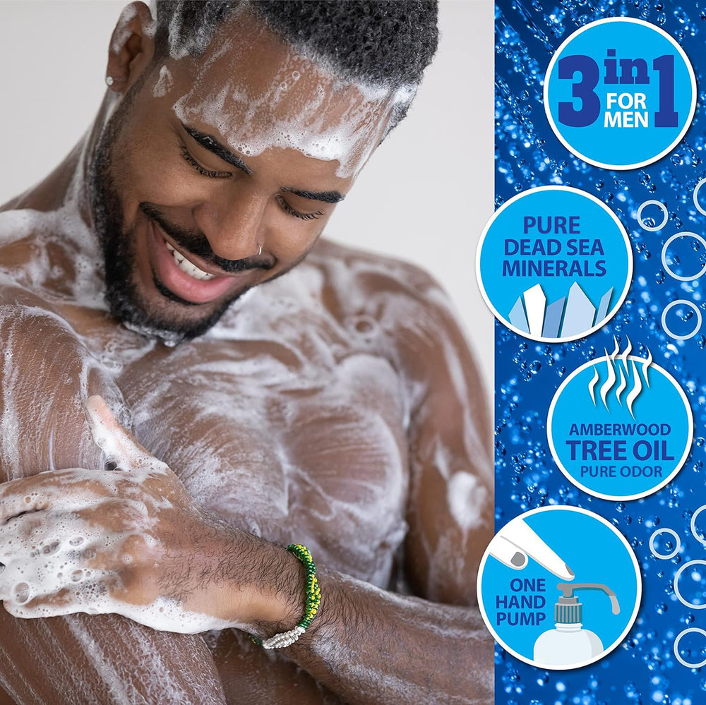 Dead Sea Collection 3-in-1 body wash for face, body, and hair simplifying grooming