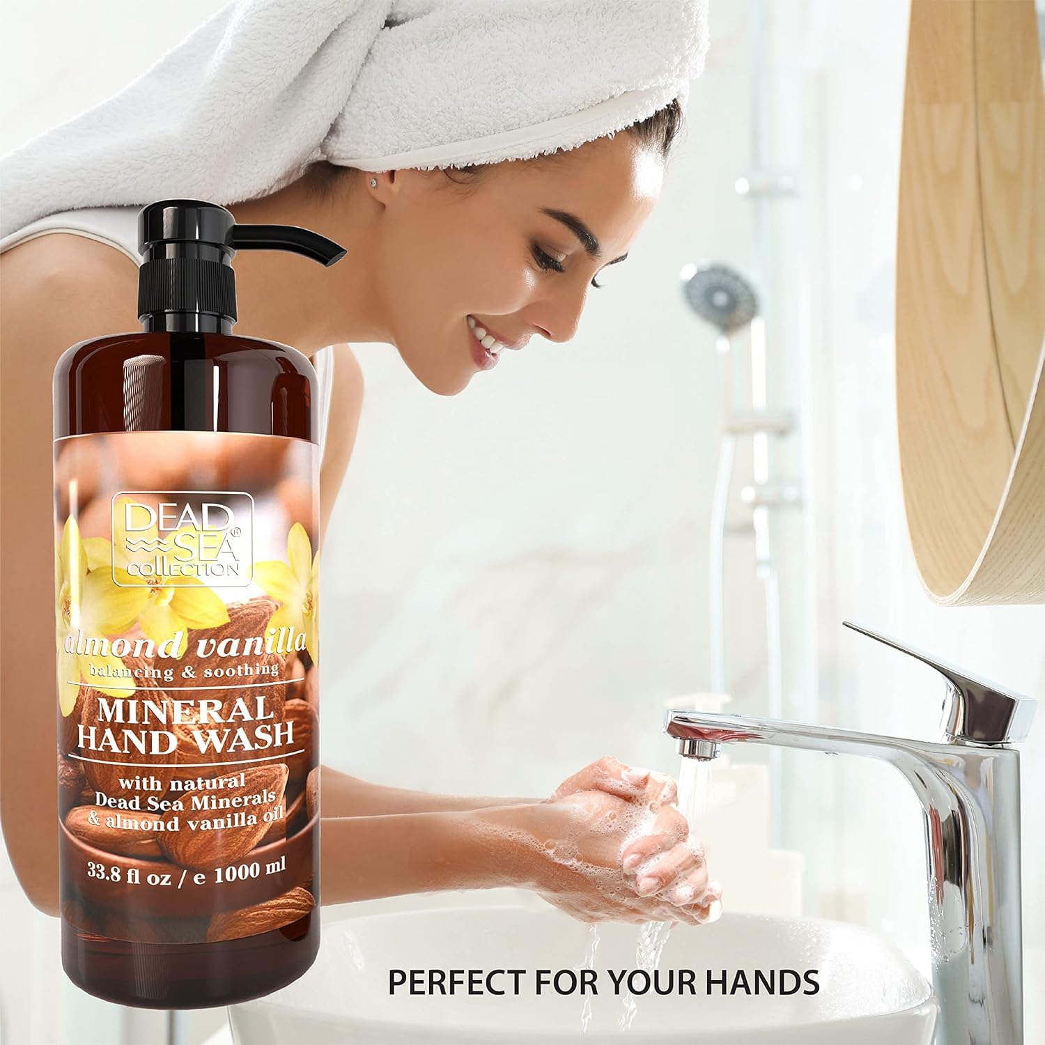Dead Sea Collection almond vanilla scent enhances daily hand washing
