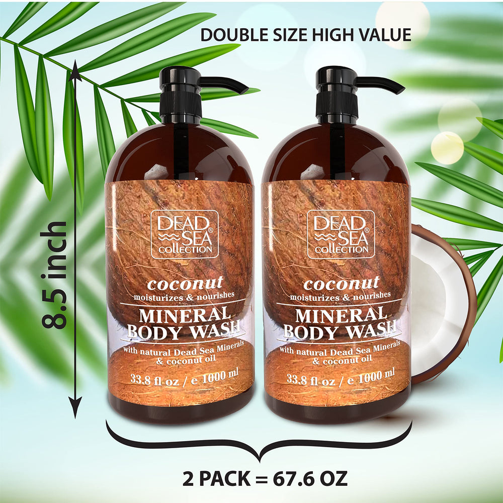 Dead Sea Collection Coconut Body Wash rich lather and creamy foam texture