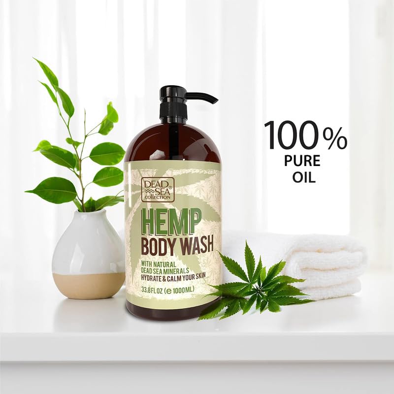 Dead Sea Collection Hemp Body Wash Dead Sea Minerals highlight mineral-rich cleansing