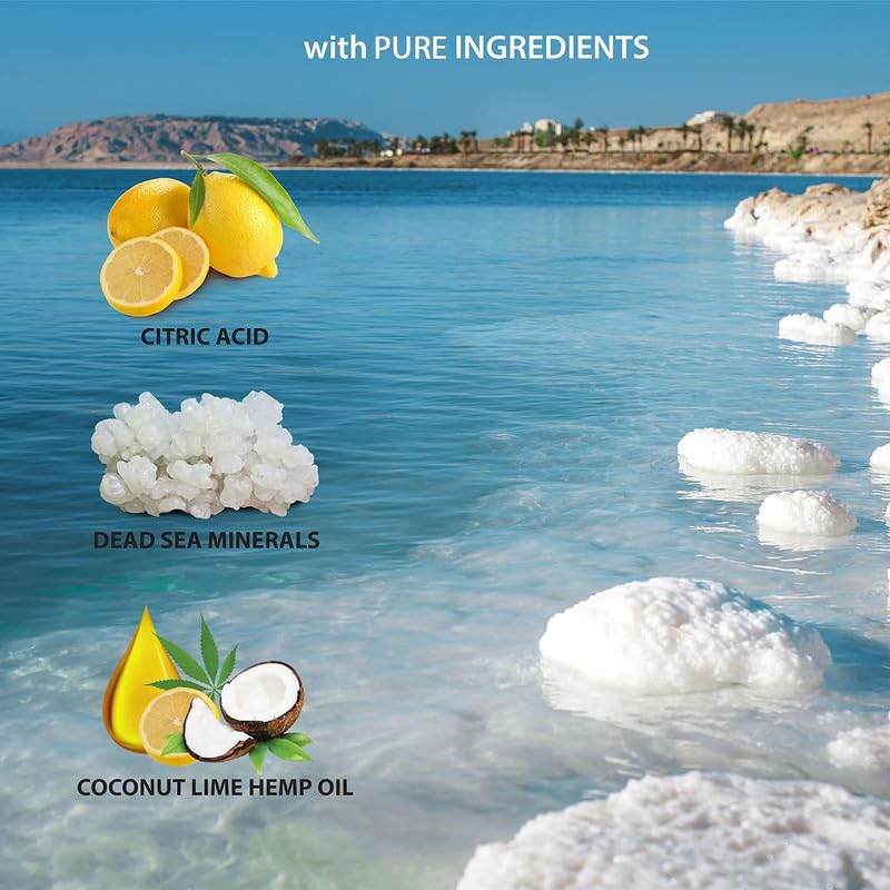 Dead Sea Collection hemp seed oil drop illustration signals skin-soothing hydration.