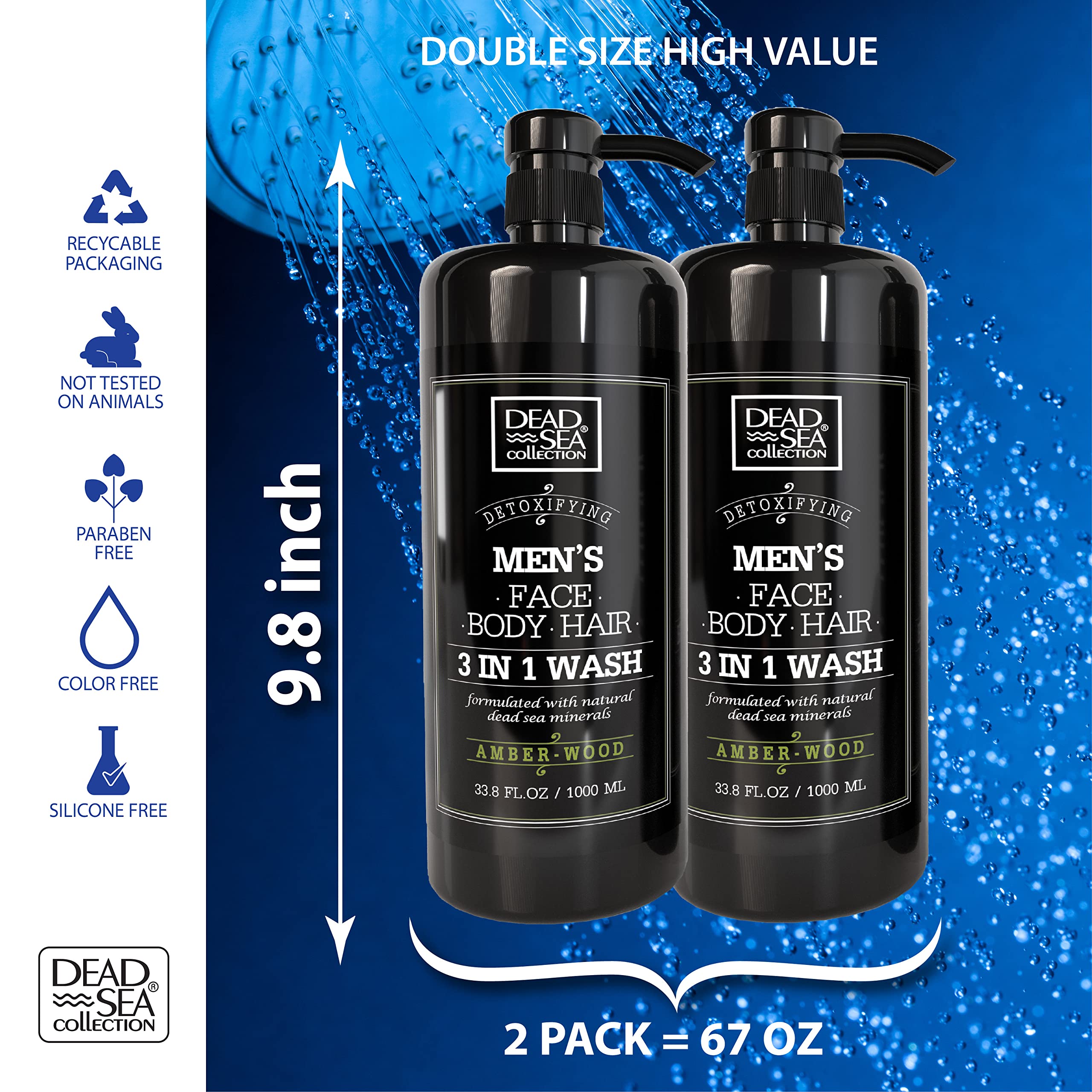 Dead Sea Collection amber wood body wash used as shampoo for manageable hair