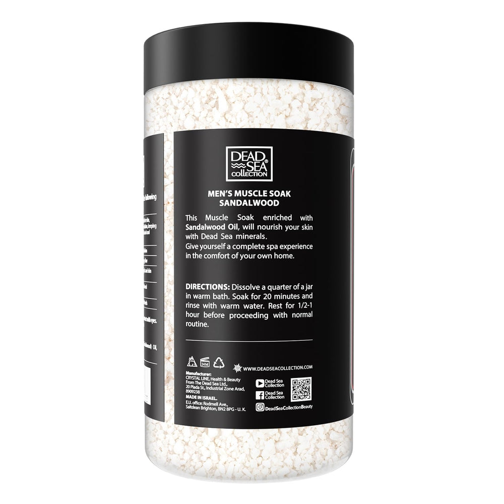 Dead Sea Collection mineral-rich bath salts with jar close-up.