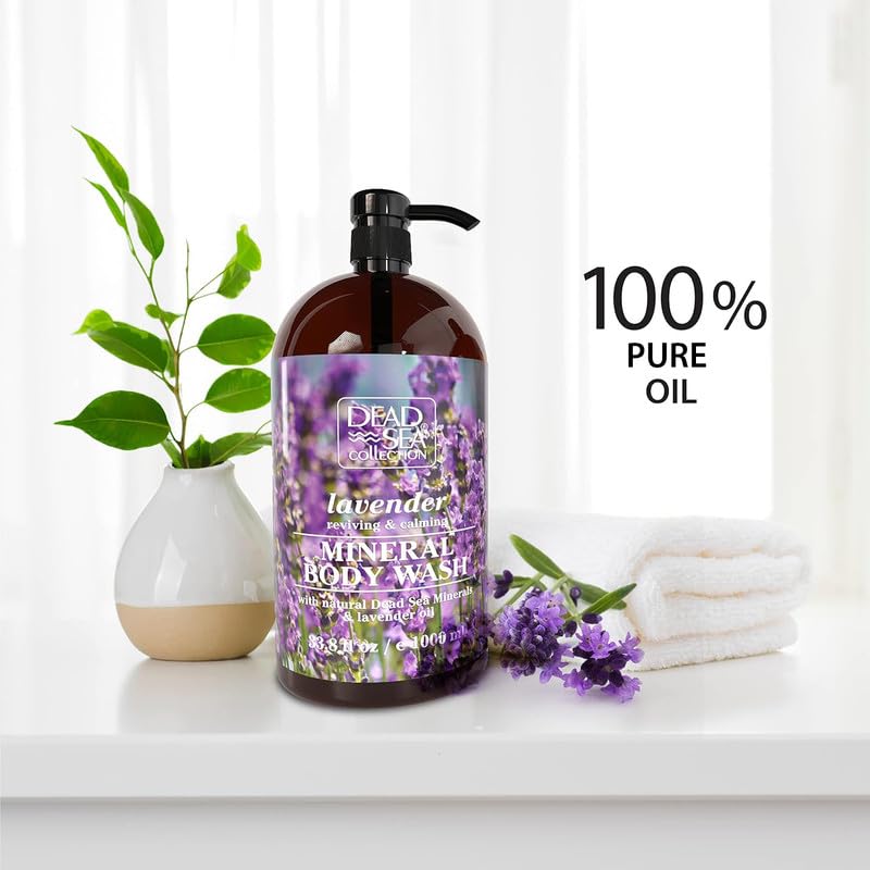 Dead Sea Collection Pure Dead Sea Minerals illustration suggesting skin nourishment and hydration
