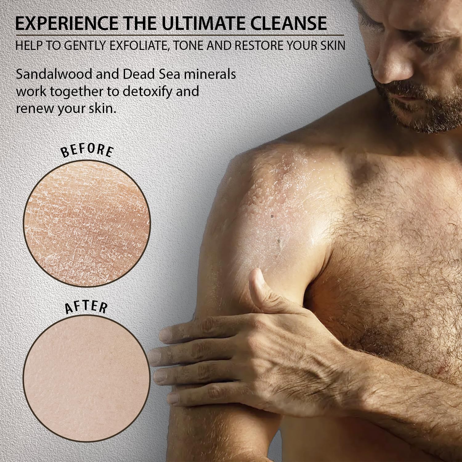 Dead Sea Collection Salt Body Scrub Sandalwood recyclable packaging supports eco-friendly skincare.