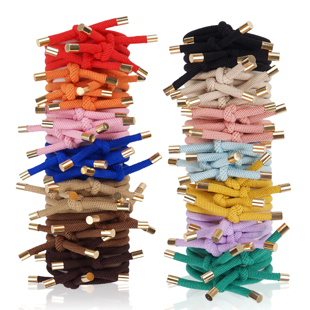 DealEachDay hair ties 56pc pack with 14 colors for versatile daily styling options