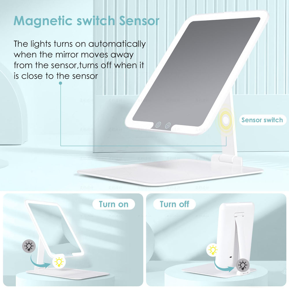 Dear girl travel mirror height-angle adjustable for comfortable makeup on any surface.