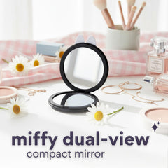 Dearcloud Miffy Hi-Def Duo Compact Mirror close-up highlights whimsical Miffy design for daily style.