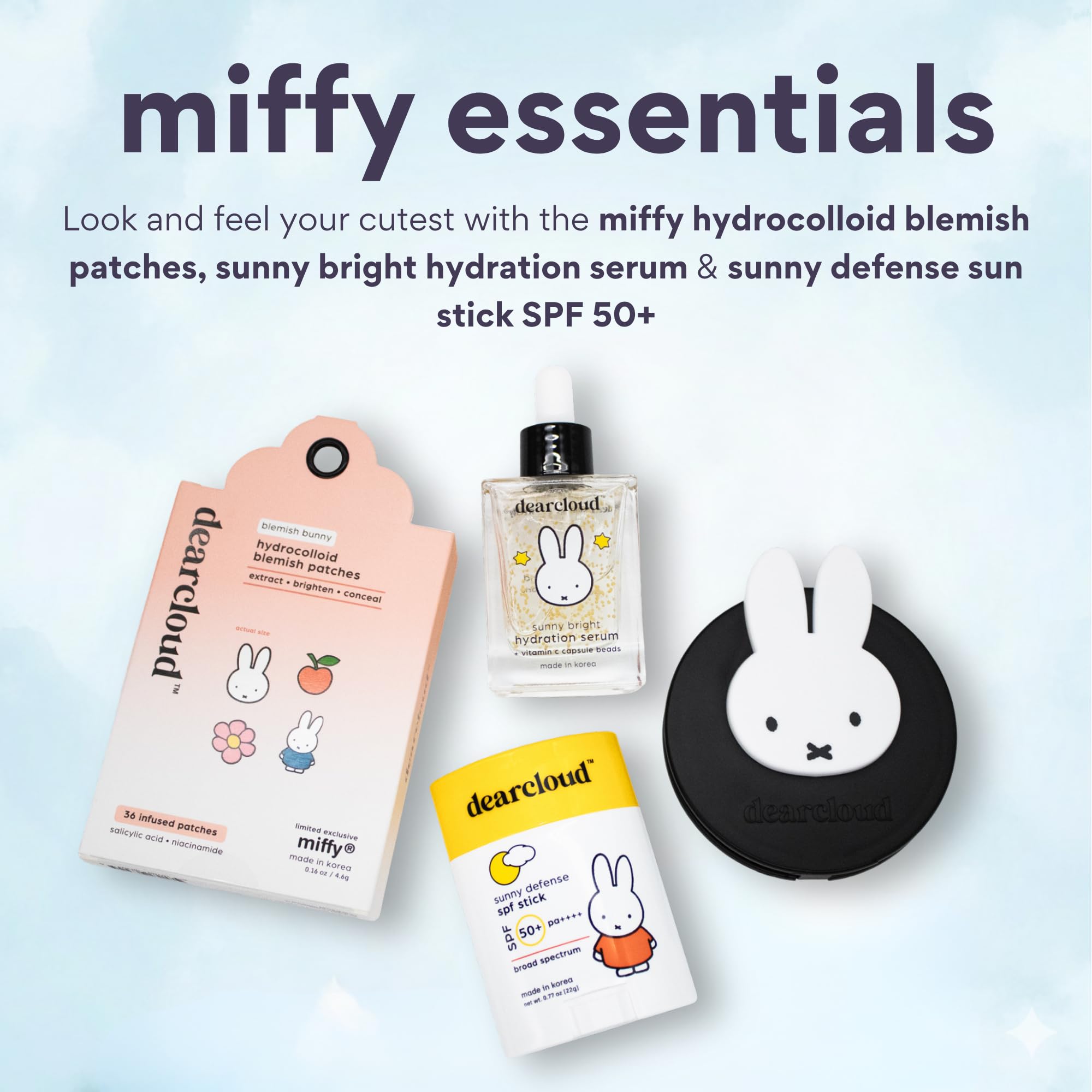 Dearcloud Miffy Hi-Def Duo Compact Mirror in pocket fits purse routines for on-the-go touch-ups.