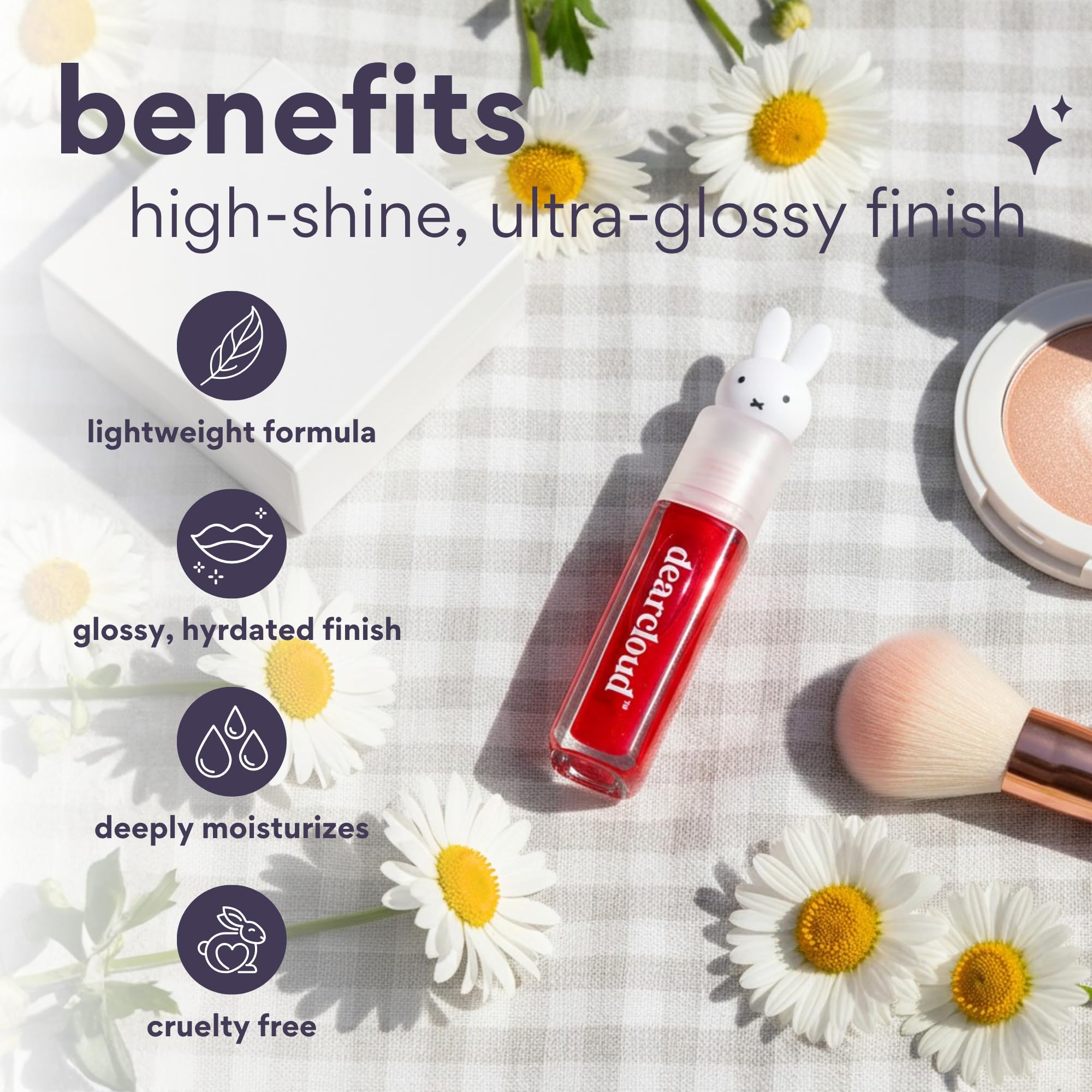 Dearcloud Miffy Lip Serum Jelly creates soft-pout look with jelly texture and gloss