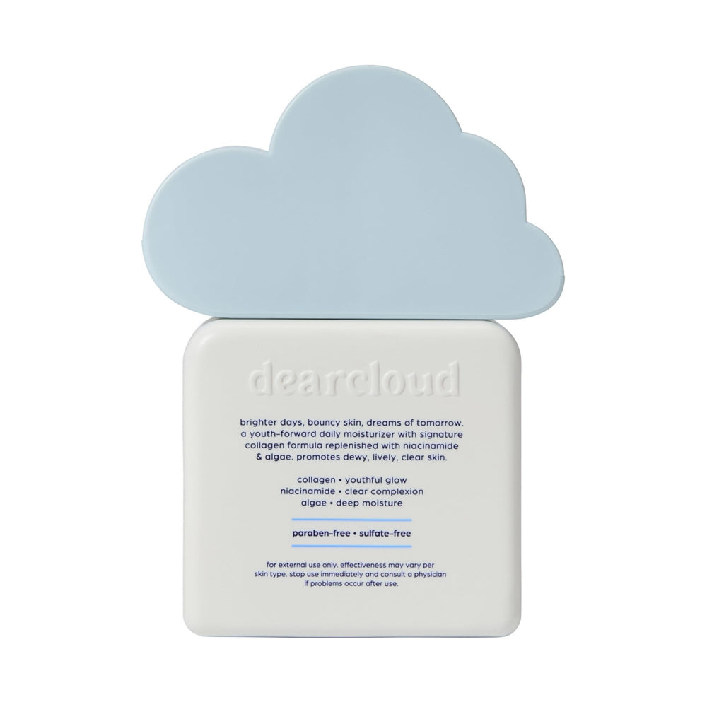 Dearcloud New Youth Collagen Cream texture swatch reveals smooth, luminous finish.