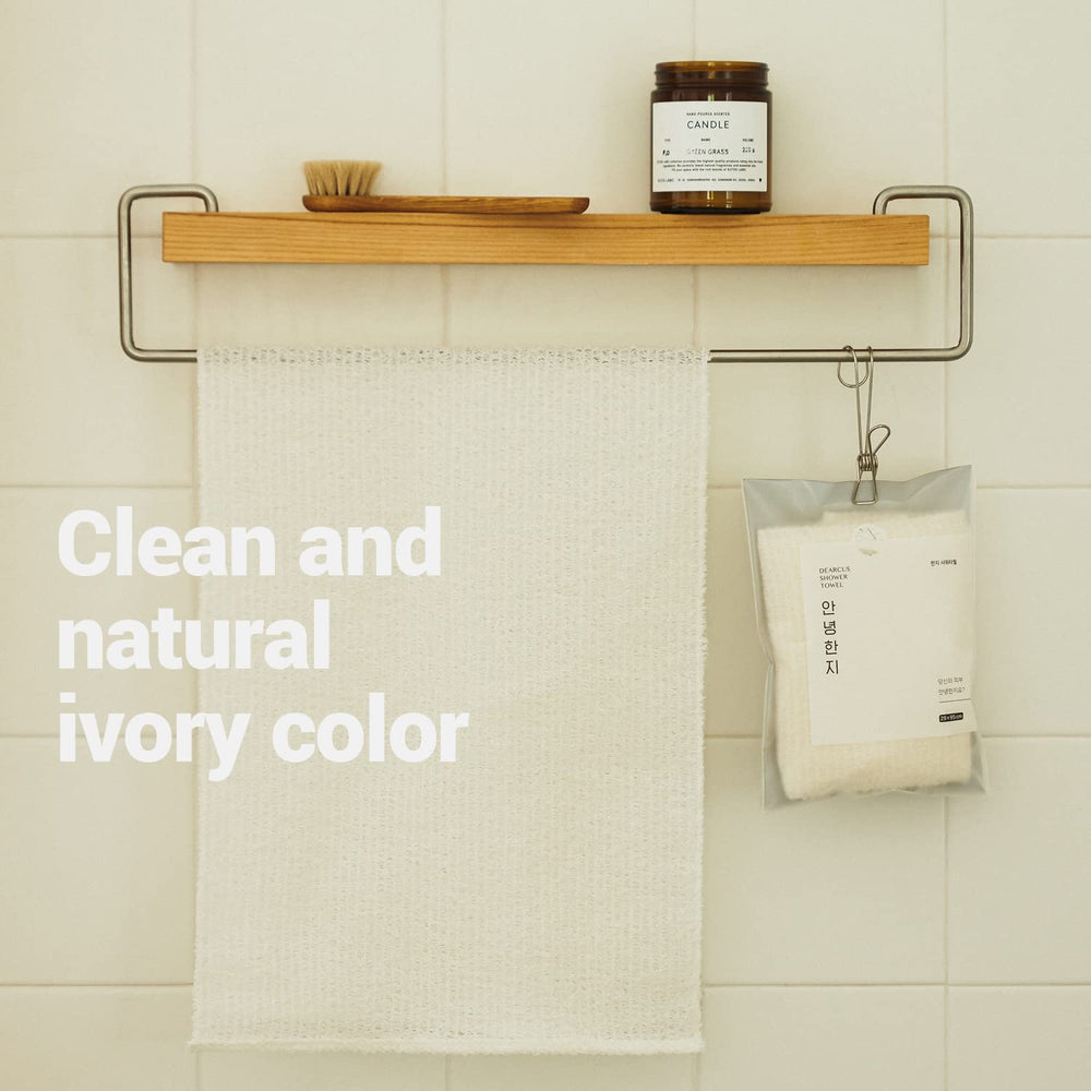 DEARCUS Hello Hanji kid-friendly sponge shown for gentle body care.