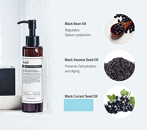 DearKlairs cleansing oil removing makeup close-up showing gentle action.