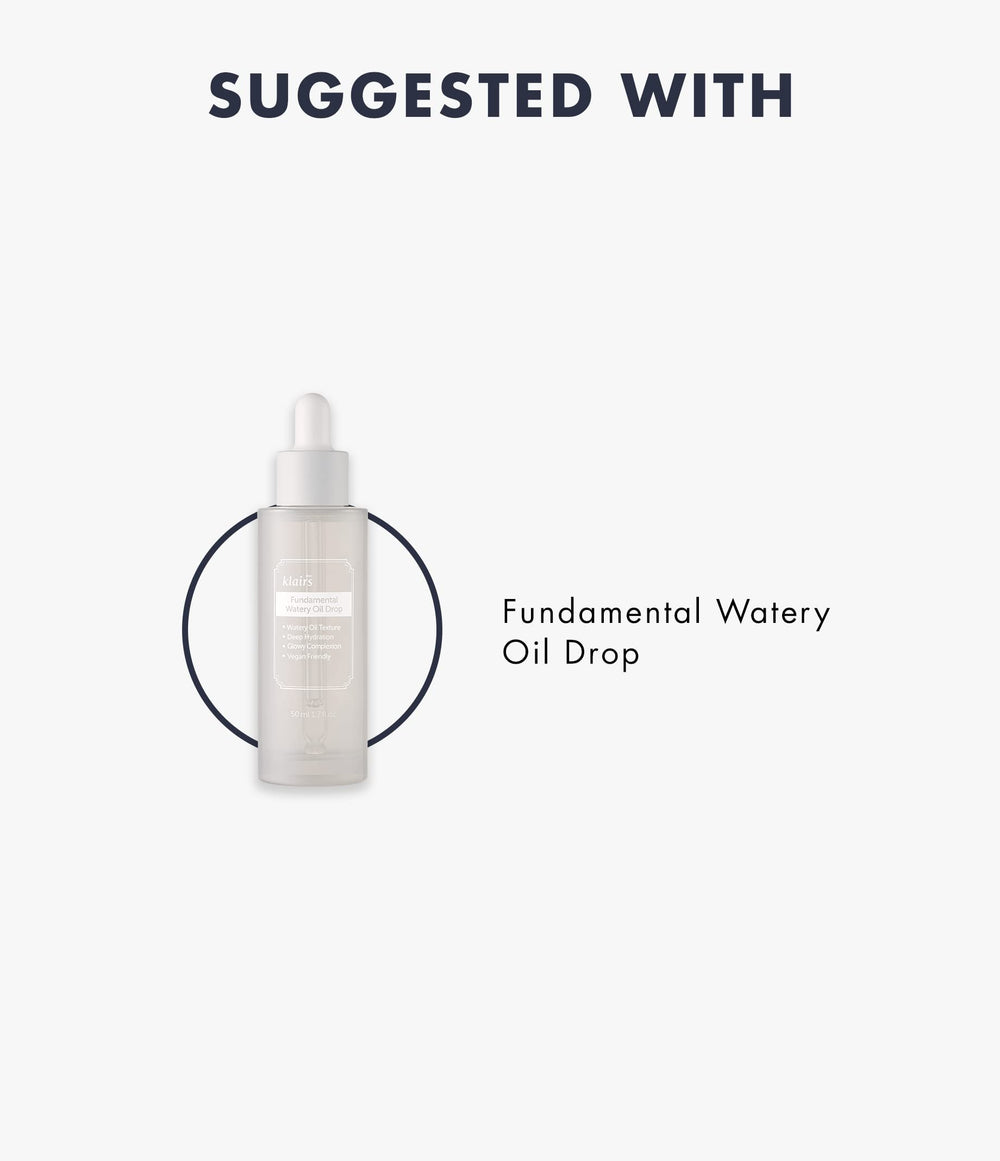 DearKlairs Hydration boost held bottle suggests a refreshing spritz during the day.