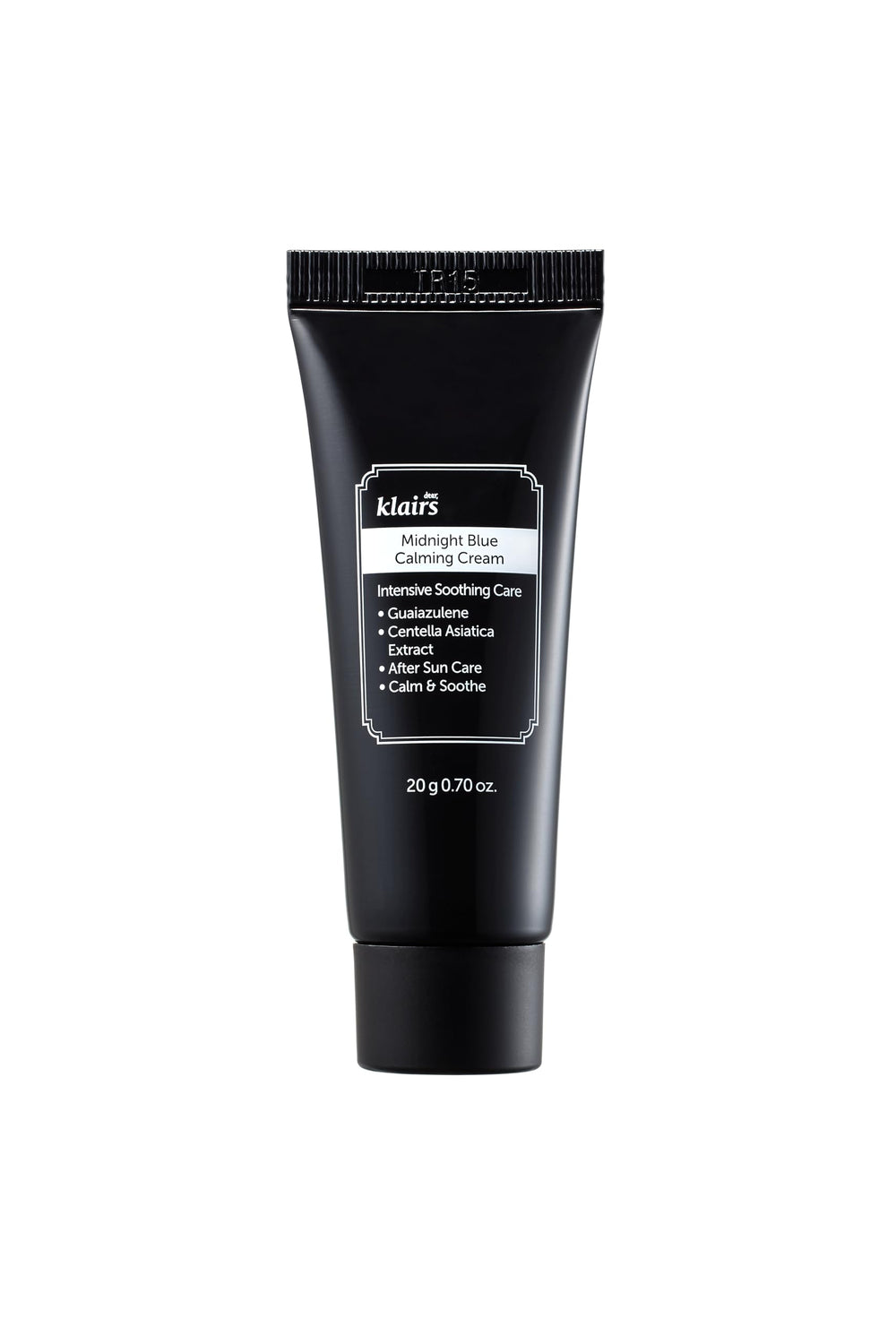 Applying DearKlairs Midnight Blue Calming Cream on hand demonstrates gentle spread