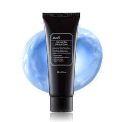 DearKlairs Midnight Blue Calming Cream packaging emphasizes soothing formula for sensitive skin.