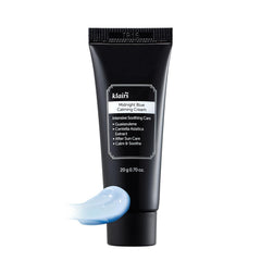 DearKlairs Midnight Blue Calming Cream packaging shows travel-friendly mini size for soothing care