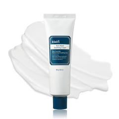 DearKlairs Rich Moist Soothing Cream jar closeup shows barrier-supporting hydration.