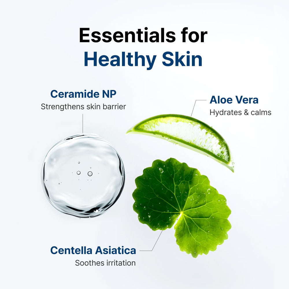 DearKlairs Rich Moist Soothing Cream packaging highlights vegan formula.