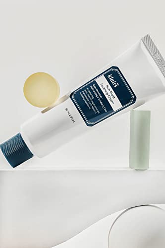 DearKlairs Rich Moist Soothing Cream texture swatch demonstrates lightweight, non-sticky finish.