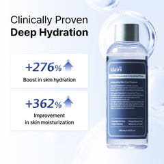DearKlairs Unscented Toner close-up focuses on fragrance-free formula for sensitive skin