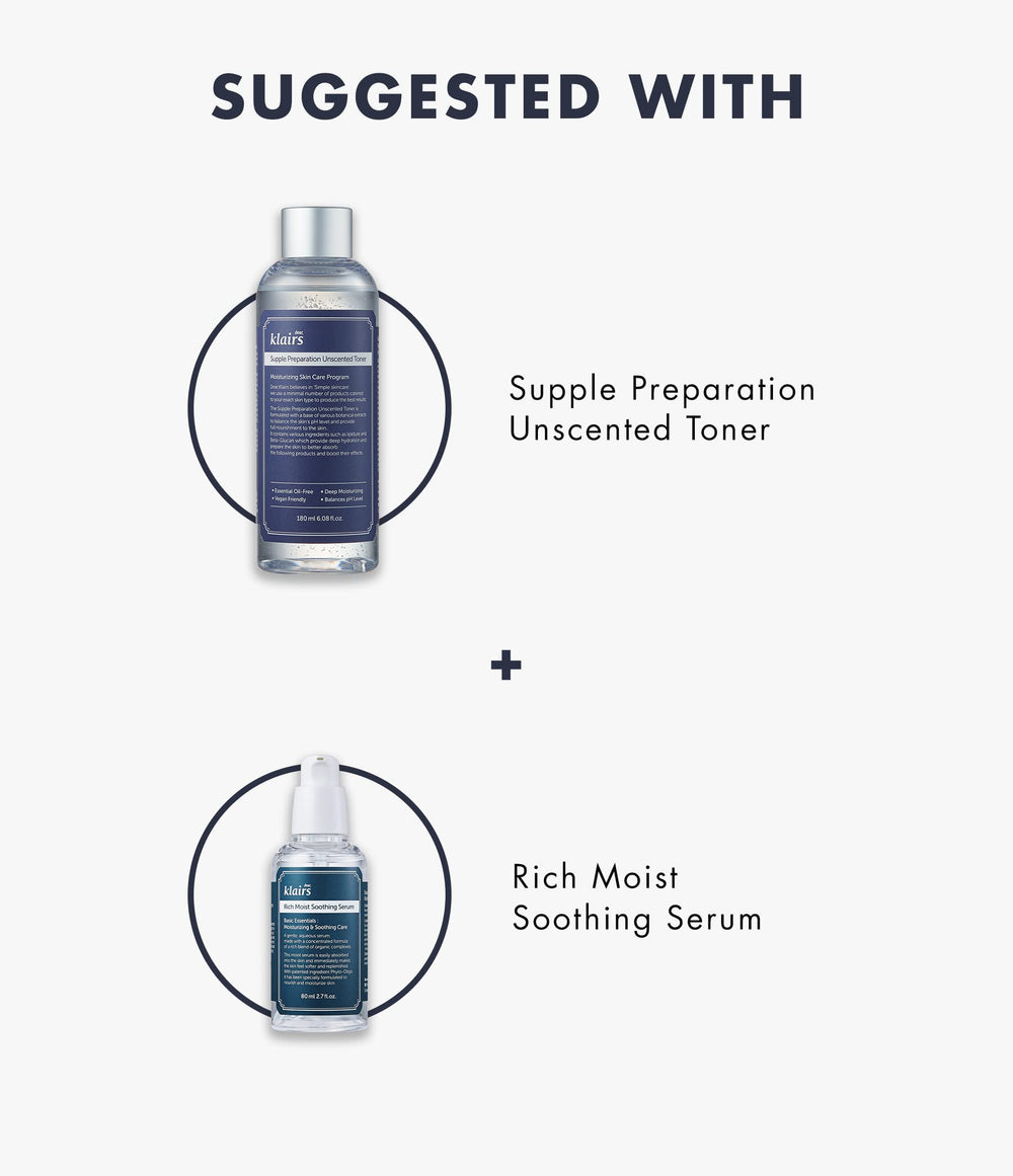 Bottle showing non-greasy finish for refreshed skin after absorption