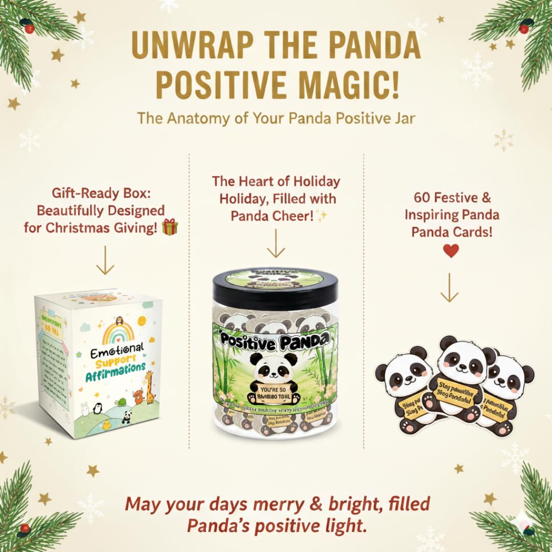 Dearmine Positive Panda gift scene suits women, teens, and panda lovers seeking thoughtful encouragement