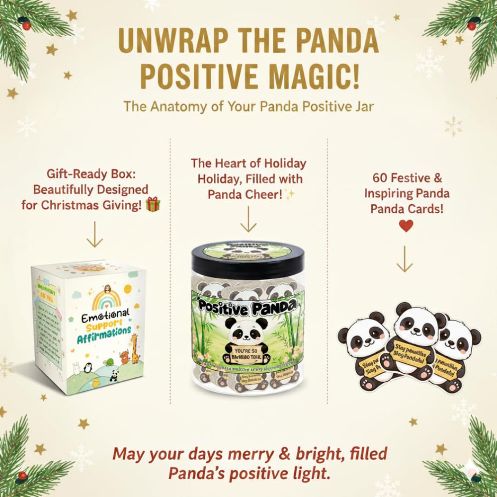 Dearmine Positive Panda gift scene suits women, teens, and panda lovers seeking thoughtful encouragement