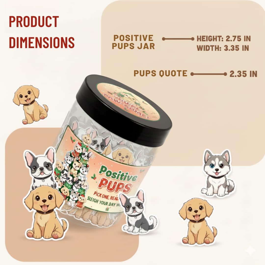 DEARMINE Positive Pups Jar card reveal showing the 60 cards and puppy artwork