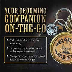 Death Grip, peine compacto para vello de oreja, cómodo de llevar.