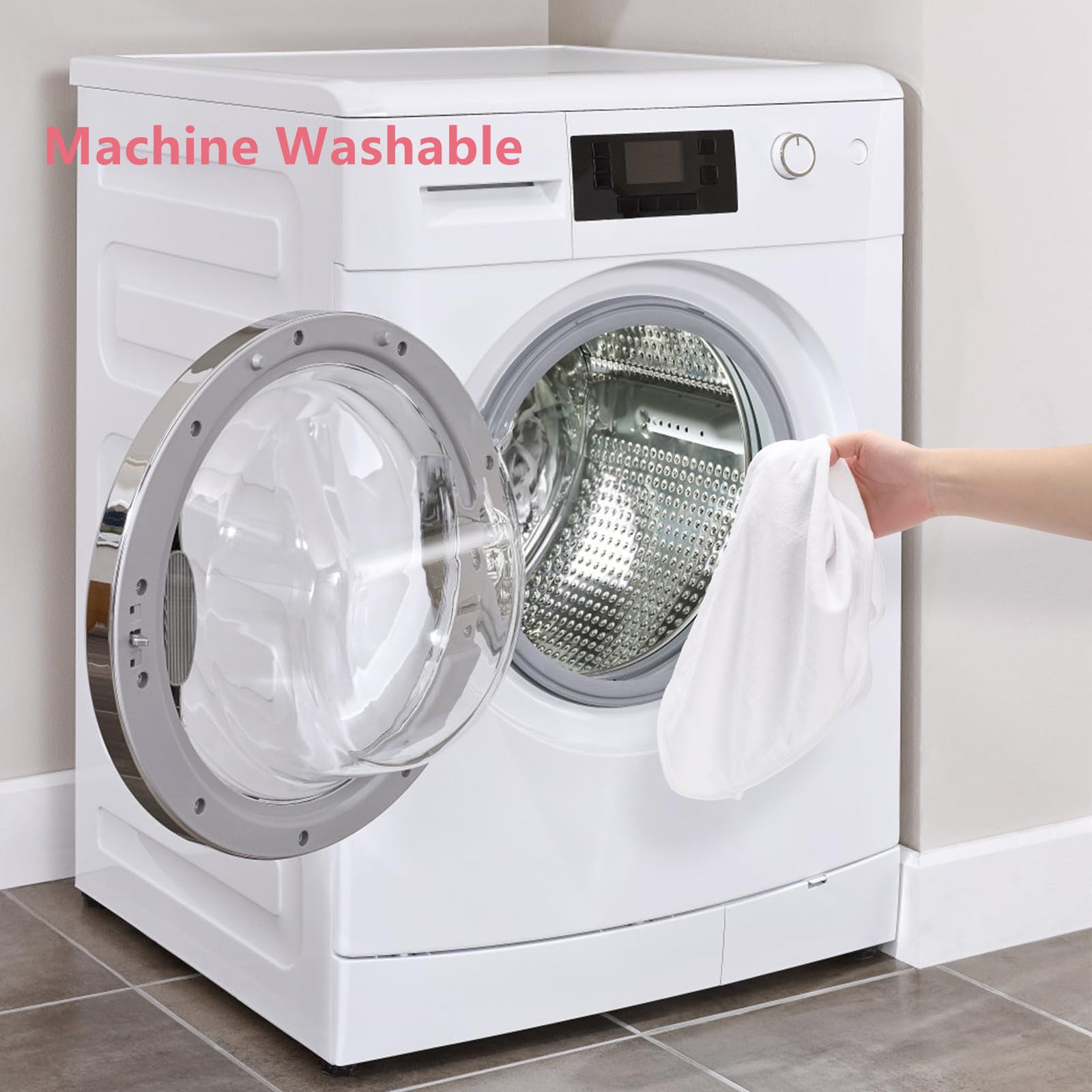 DEAYOU easy-care towels withstand machine washing while staying soft.