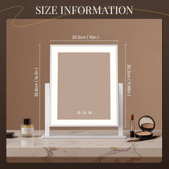 DECADENCE makeup mirror base provides stable, wobble-free grooming platform.