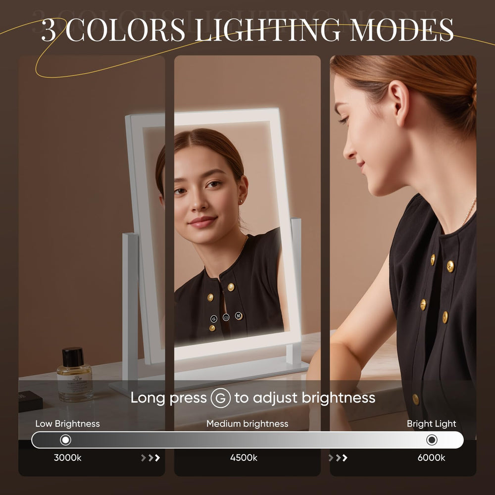 DECADENCE vanity mirror 360-degree rotation for flexible viewing angles