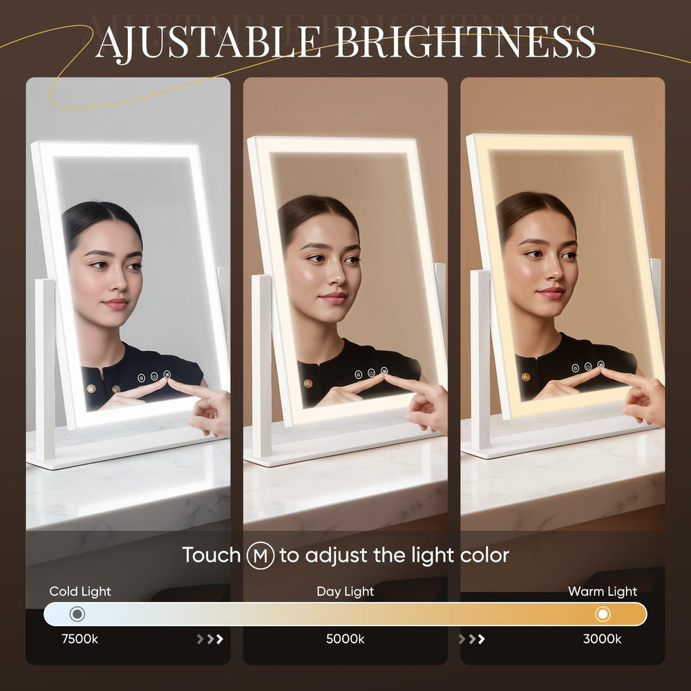 DECADENCE vanity mirror detachable 5x magnifier for precise application