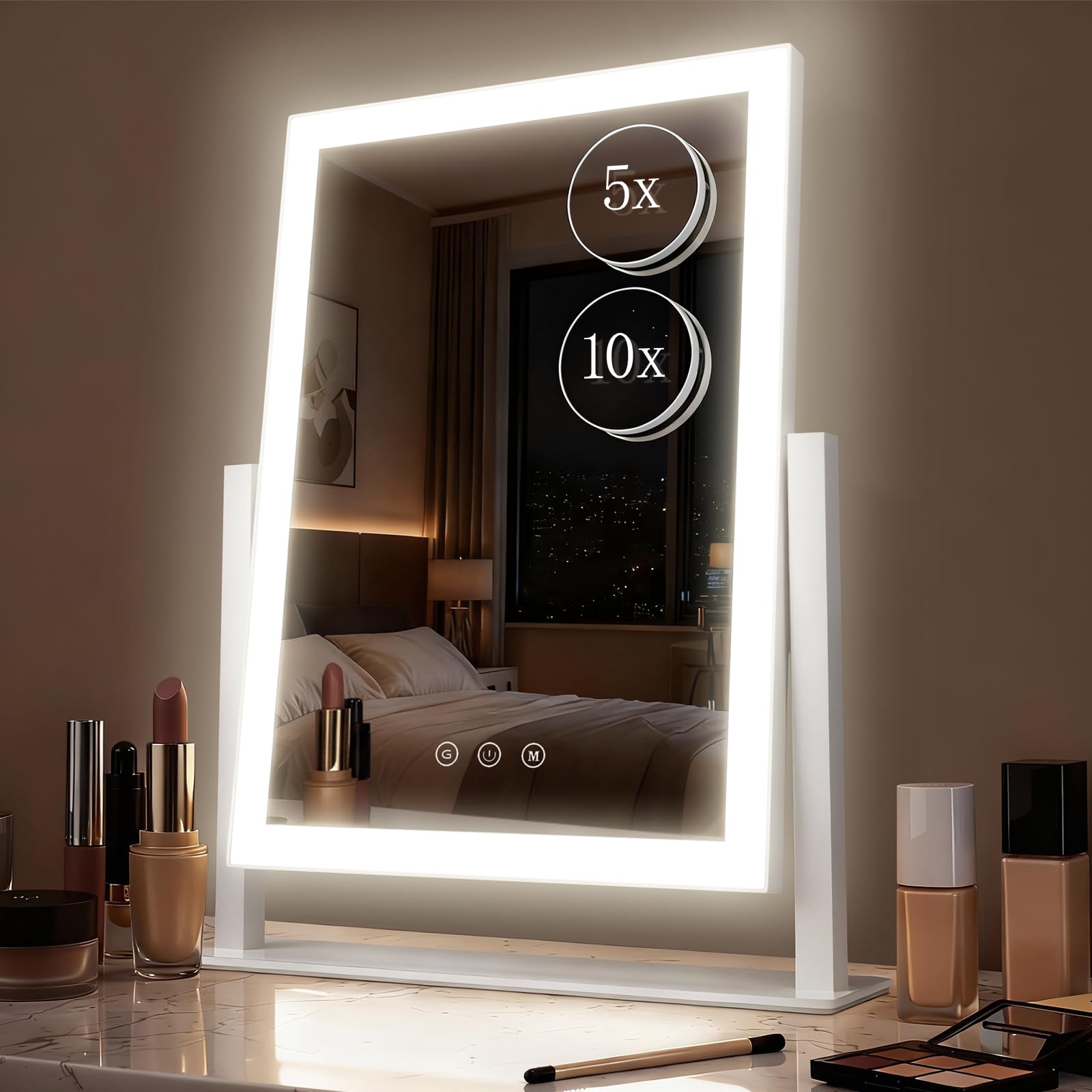 DECADENCE vanity mirror with lights 17.3-inch provides bright, even illumination for flawless makeup