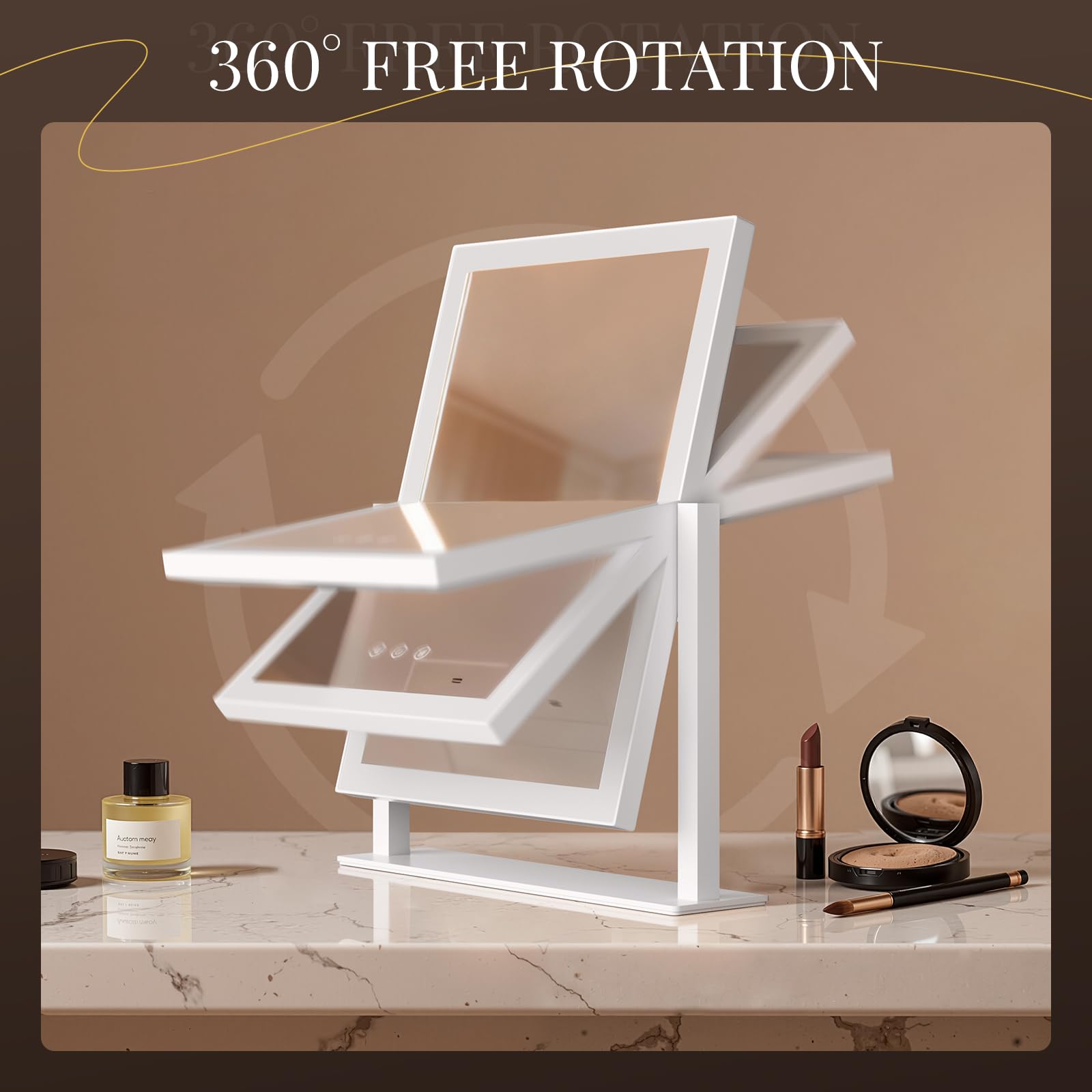 DECADENCE vanity mirror stable base prevents wobble during use