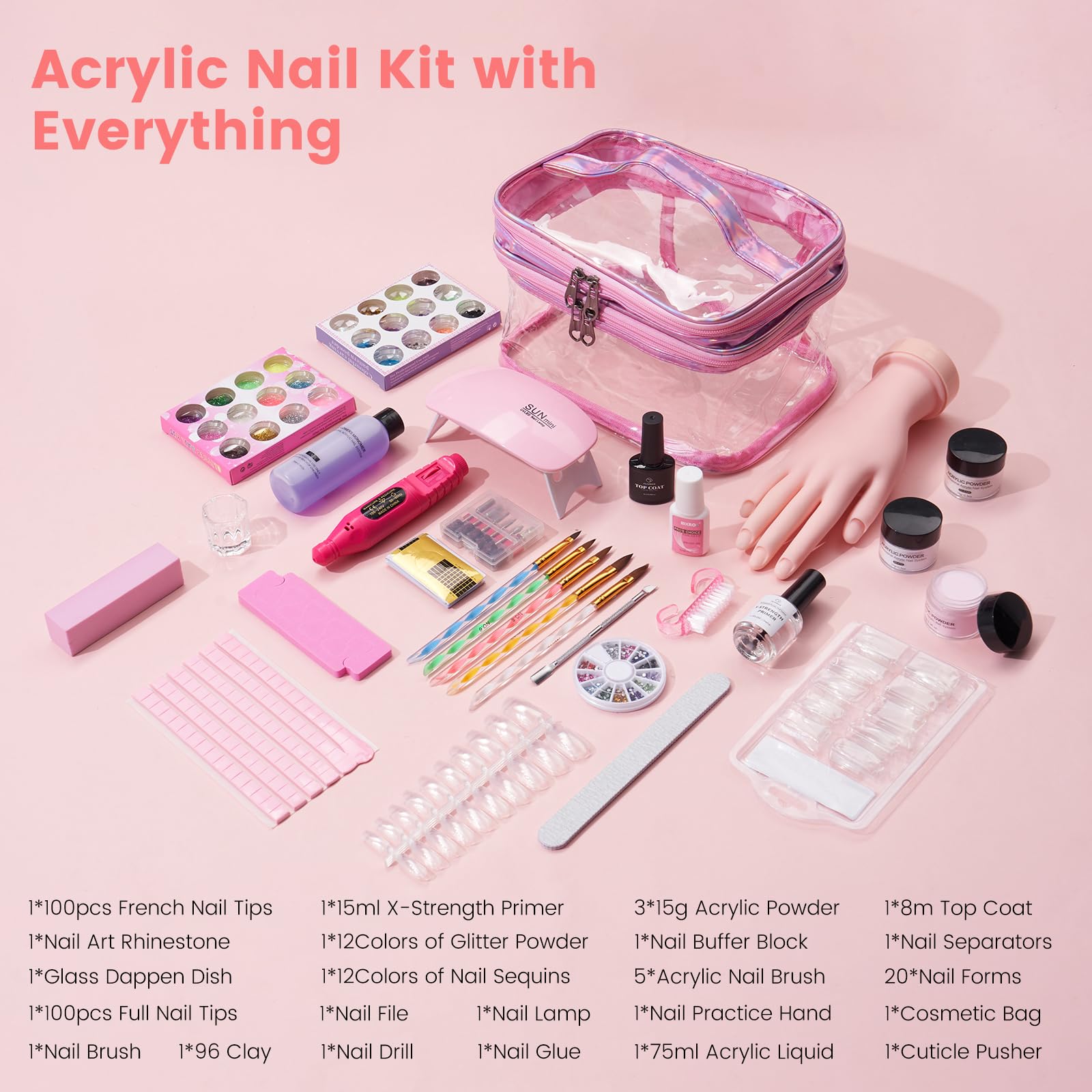 Deciniee acrylic liquid bottle 70ml for smooth, even acrylic application