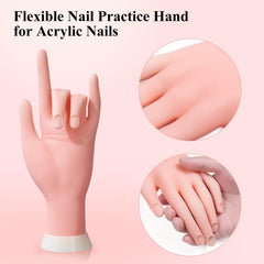 Deciniee bendable nail hand—poseable joints enable realistic gesture practice.