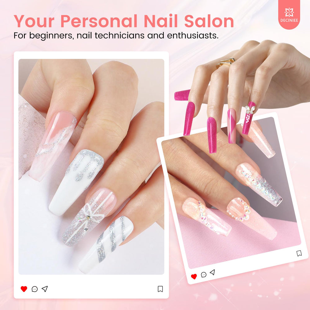 Deciniee glitter powder collection — vibrant colors for creative nail art designs