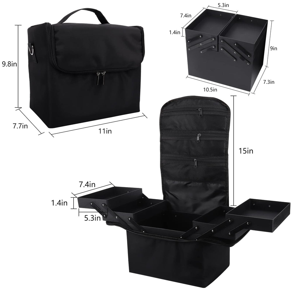 Deciniee nail tools and jewelry organizer case keeps items secure during trips.