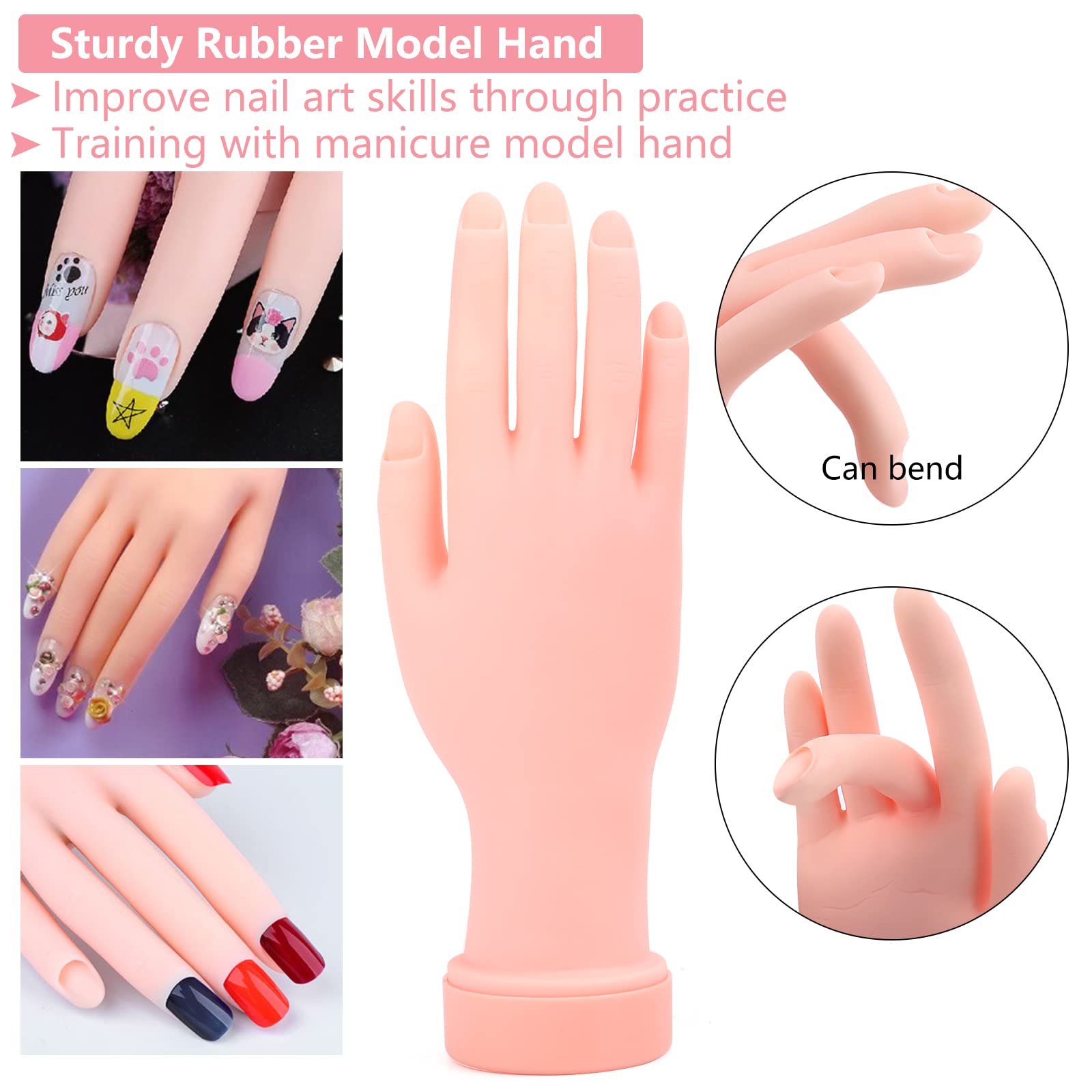 Deciniee nail-training-finger demonstrates precision for nail art
