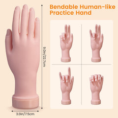 Deciniee practice hand silicone mannequin offers a safe nail art practice surface.