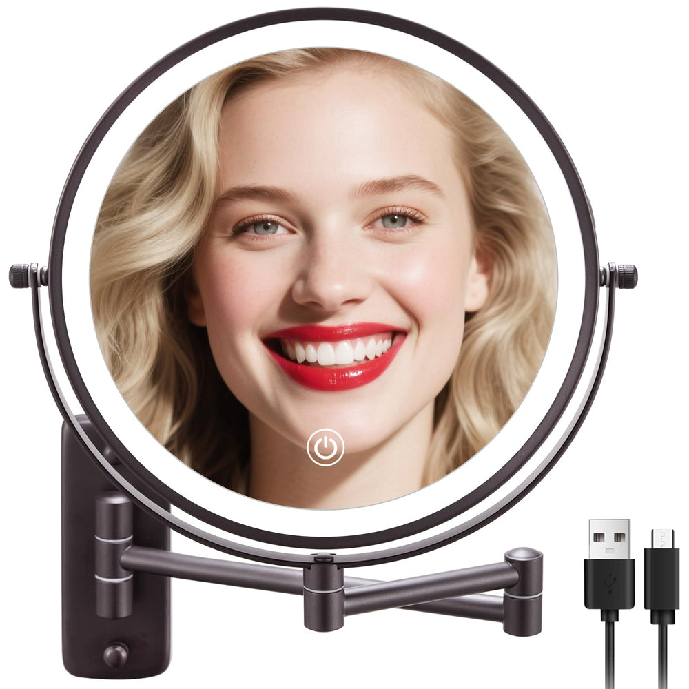 DECLUTTR 9in wall-mirror main view for quick full-face makeup in any bathroom