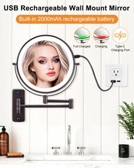 DECLUTTR bronze-finish lighting with three color modes for accurate makeup checks