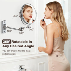 DECLUTTR chrome-finish mirror adds modern style and durable corrosion resistance.