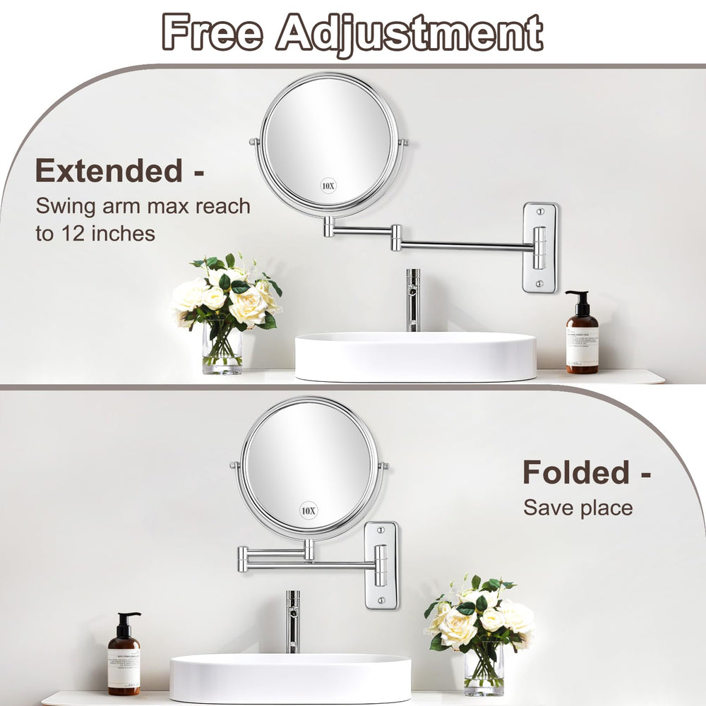 DECLUTTR wall-mounted design frees counter space in compact bathrooms.