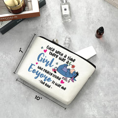 Decohim cartoon donkey makeup bag open displays organized interior and soft lining.