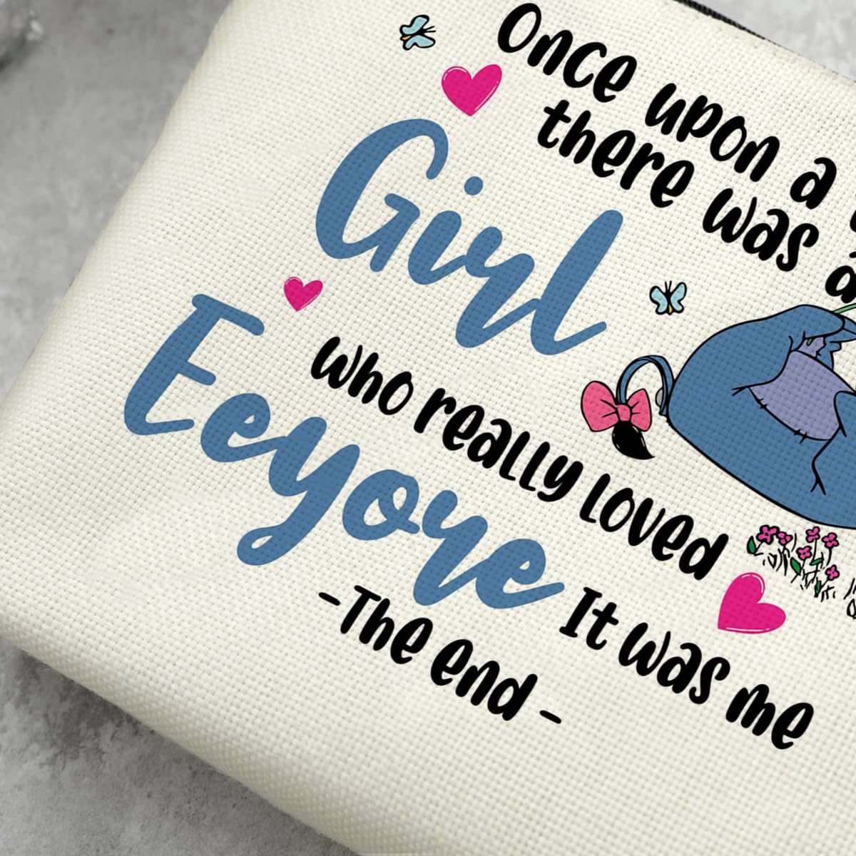 Decohim cartoon donkey makeup bag travel-ready for toiletries and cosmetics.