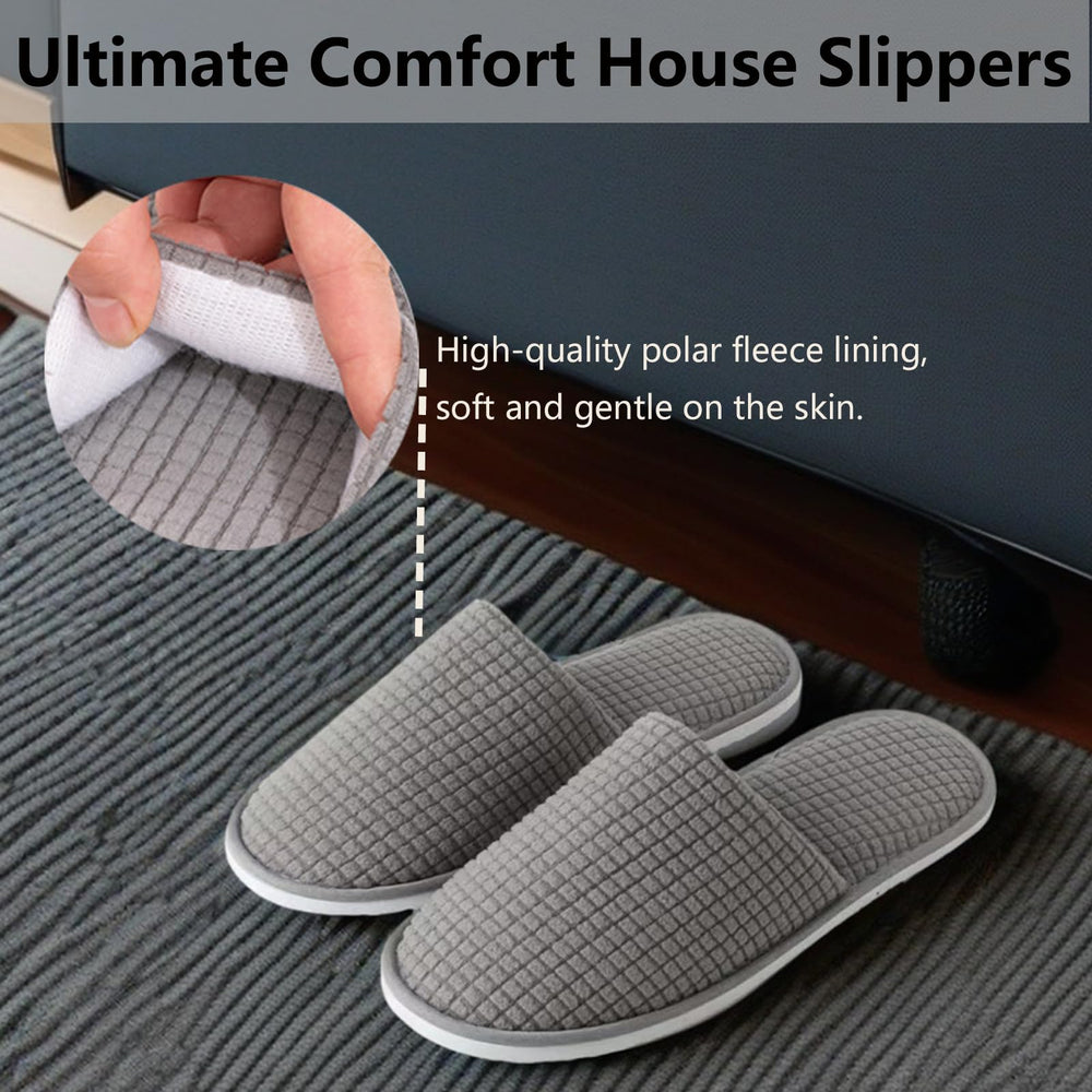 DECOUE hotel spa setting slippers suited for hotels, spas, and travel.
